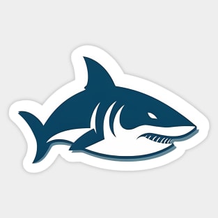 Minimal Shark, Love Sharks Sticker